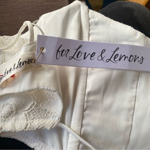 For Love & Lemons Maureen Top in White NWT - Picture 7 of 16